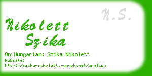 nikolett szika business card